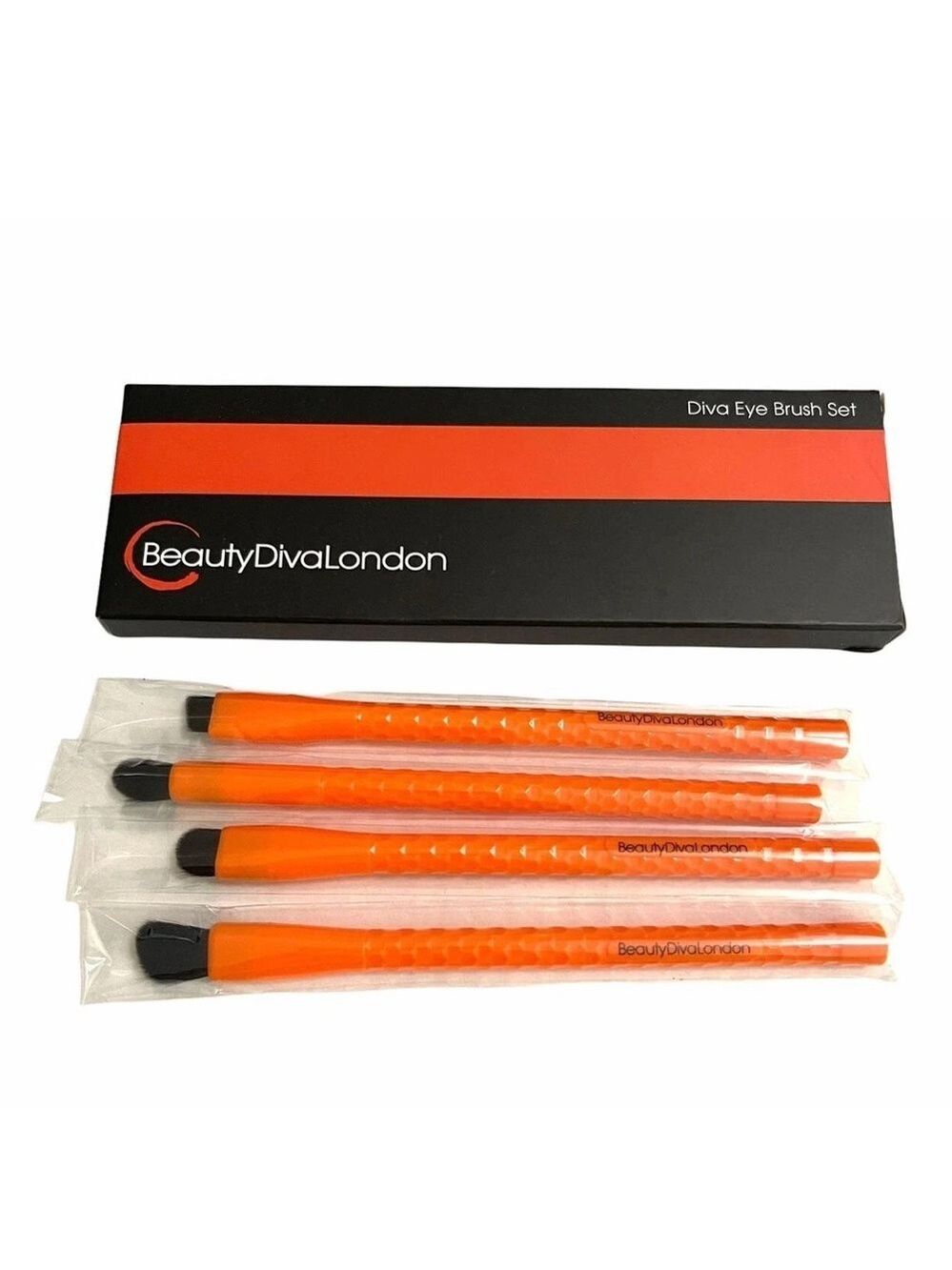 NIB Beauty Diva London Eye Brush Set in Orange - Picture 2 of 5